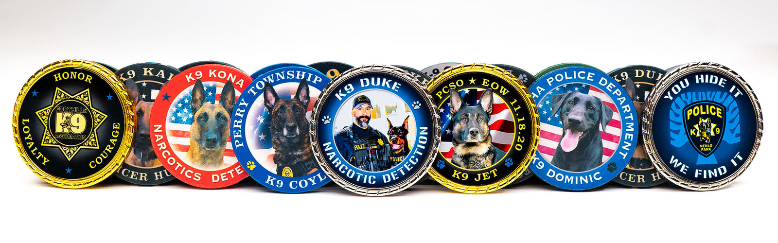 K9 Handler Challenge Coins