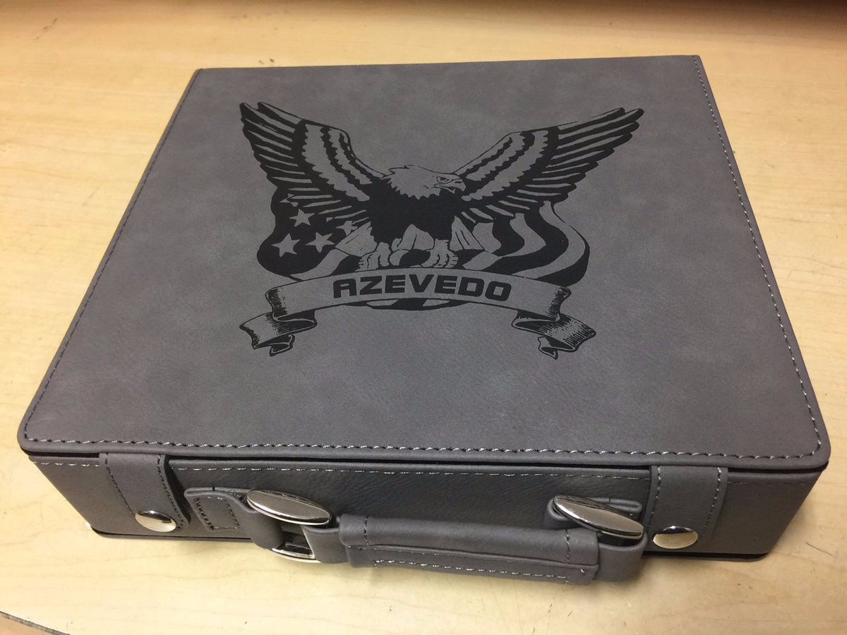Poker Chip Set with Custom Laser Engraved Case