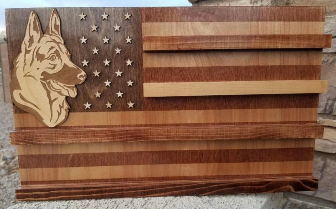 K9 Challenge Coin Display Board - 18" x 11"