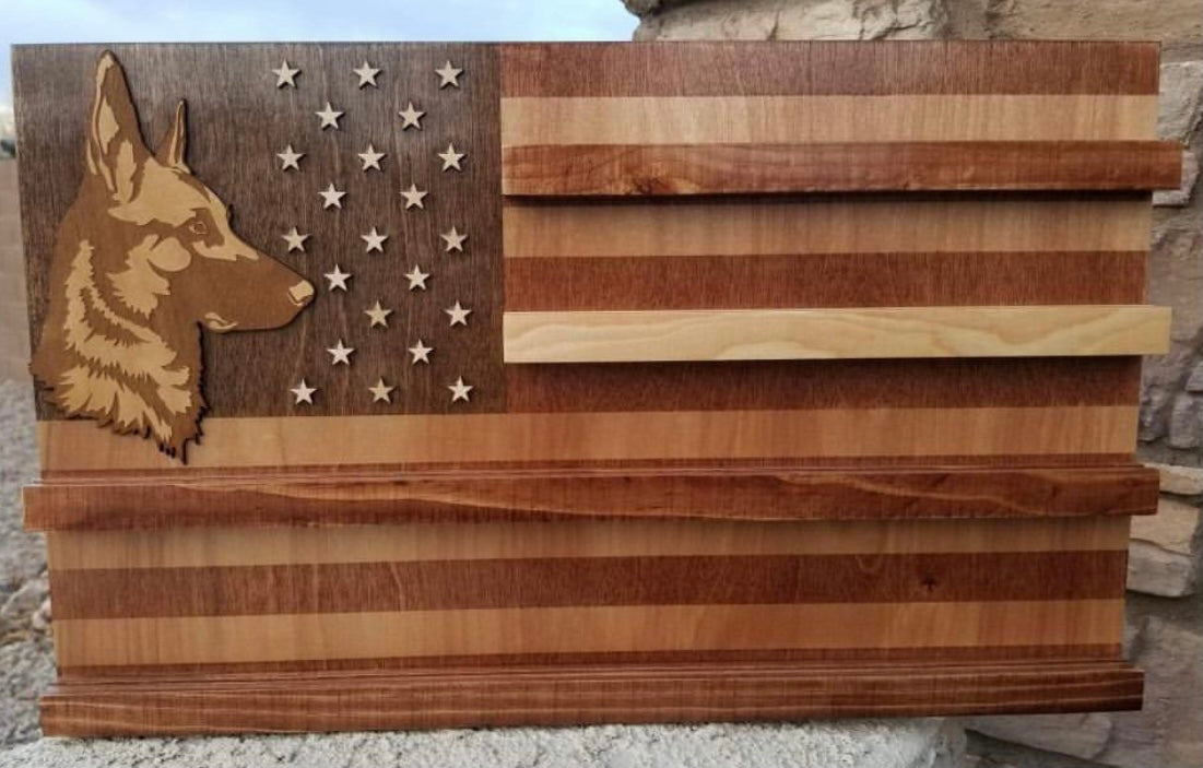 K9 Challenge Coin Display Board - 18" x 11"