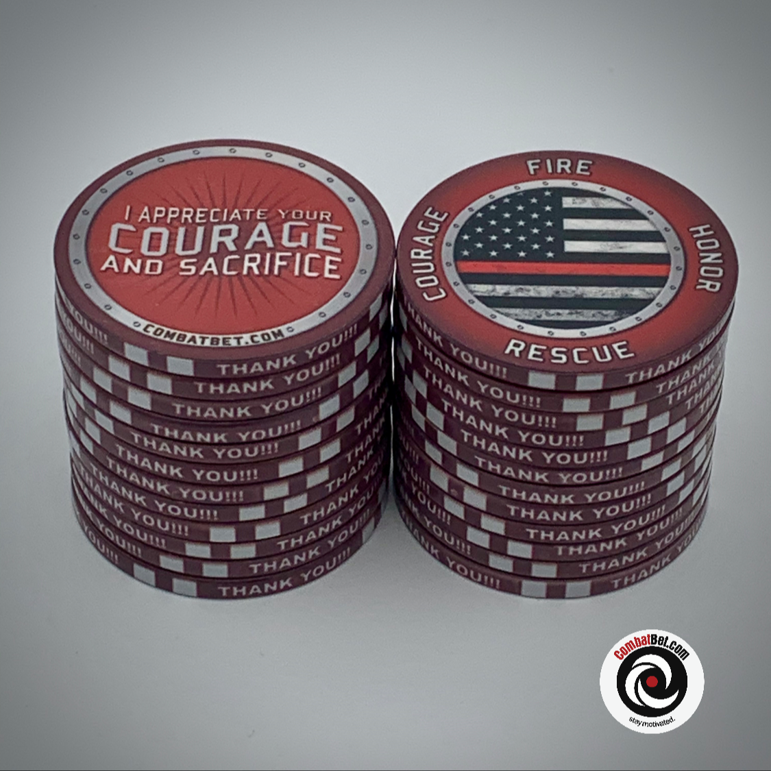 Firefighter Appreciation Ceramic Challenge Coin (5 Pack)